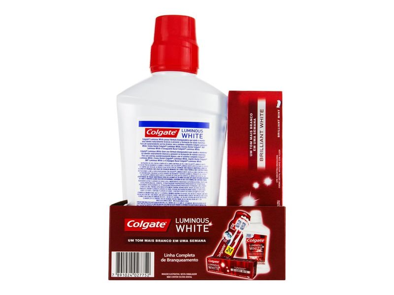 Enxaguante-Bucal-Colgate-Luminous-White-500ml---Creme-Dental-Clareador-Luminous-White-Brilliant-White-70g