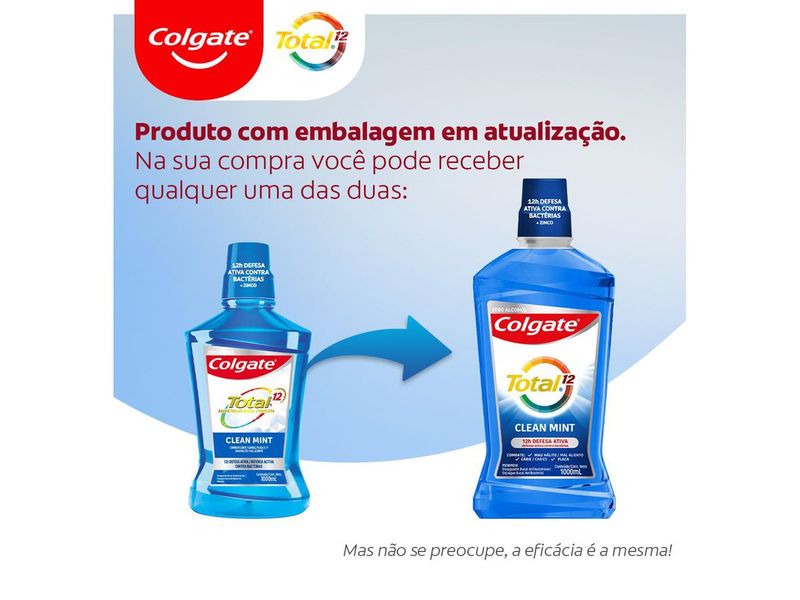 Enxaguante Bucal Colgate Total 12 Clean Mint 1000ml