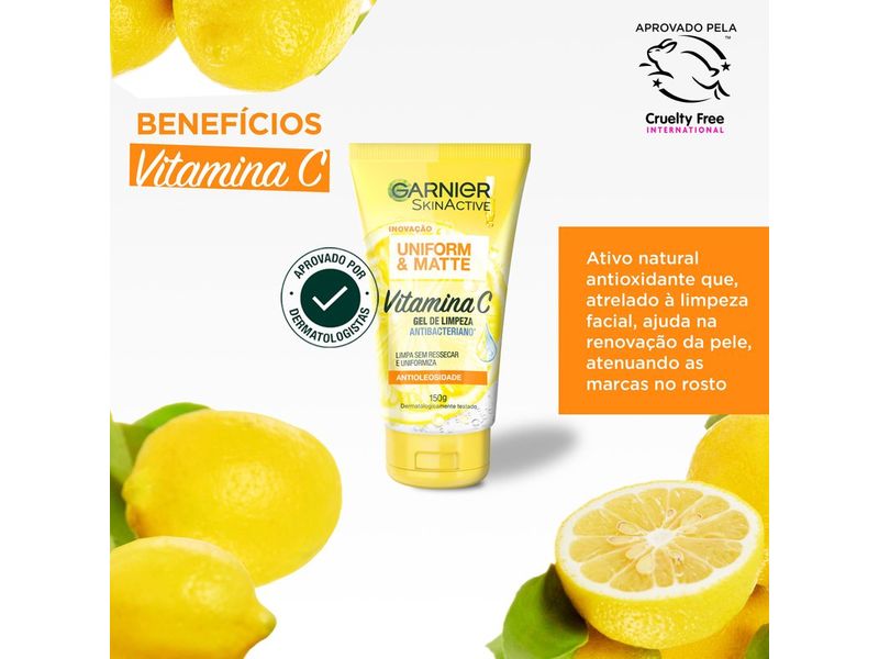 Gel-de-Limpeza-Facial-Antibacteriano-Garnier-Uniform---Matte-Vitamina-C-150ml