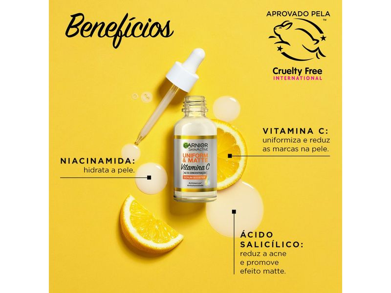 Serum-Facial-Antimarcas-Garnier-Uniform---Matte-Vitamina-C-15ml