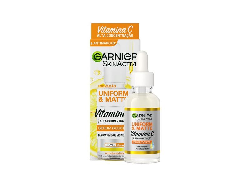 Serum-Facial-Antimarcas-Garnier-Uniform---Matte-Vitamina-C-15ml