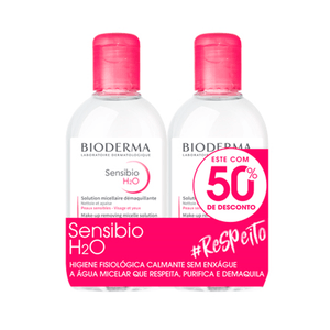 Kit Água Micelar Dermatólogica Bioderma Sensibio H2O  2 Unidades 250ml