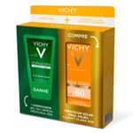 Kit-Protetor-Solar-Ideal-Soleil-Clarify-Cor-Clara-FPS60---Gel-de-Limpeza-Normaderm-40g