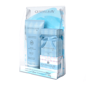 Kit Giovanna Baby Colônia 20ml+ Hidratante 200ml e Sabonete Blue 90g
