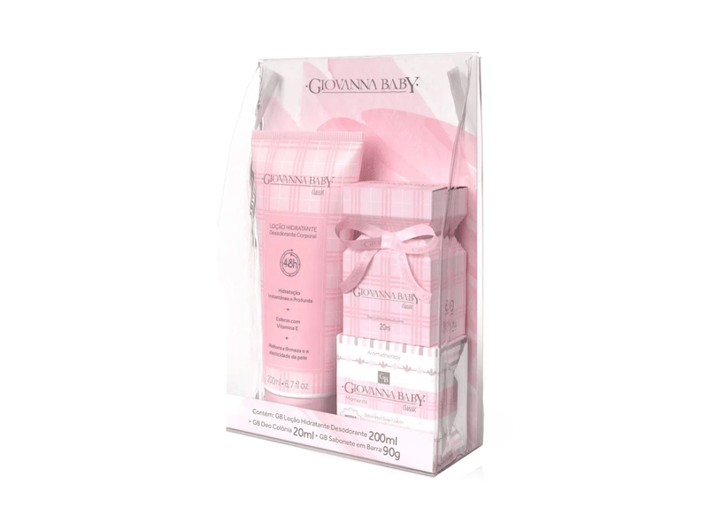 Kit Giovanna Baby Colônia 20ml+ Hidratante 200ml e Sabonete Classic 90g