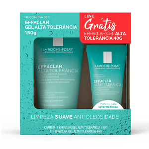 Kit Gel De Limpeza Facial La Roche-Posay Effaclar Alta Tolerância 150g + 40g