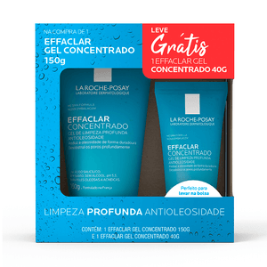 Kit Gel de Limpeza Facial Effaclar Concentrado La Roche-Posay 150g + 40g