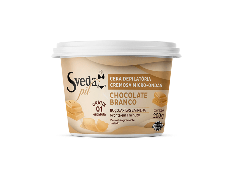 Cera-Depilatoria-Micro-ondas-Sveda-Chocolate-Branco-200g