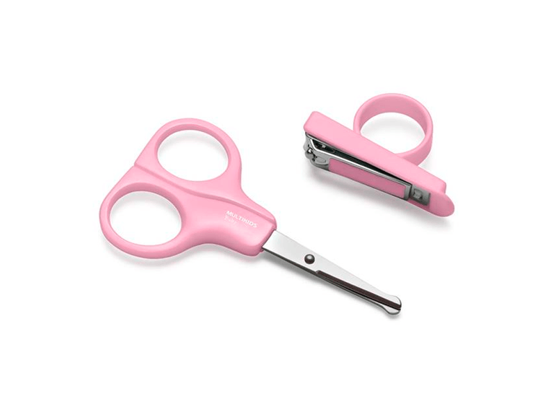 Kit-Cuidados-Multikids-Baby-Tesoura---Cortador-Rosa