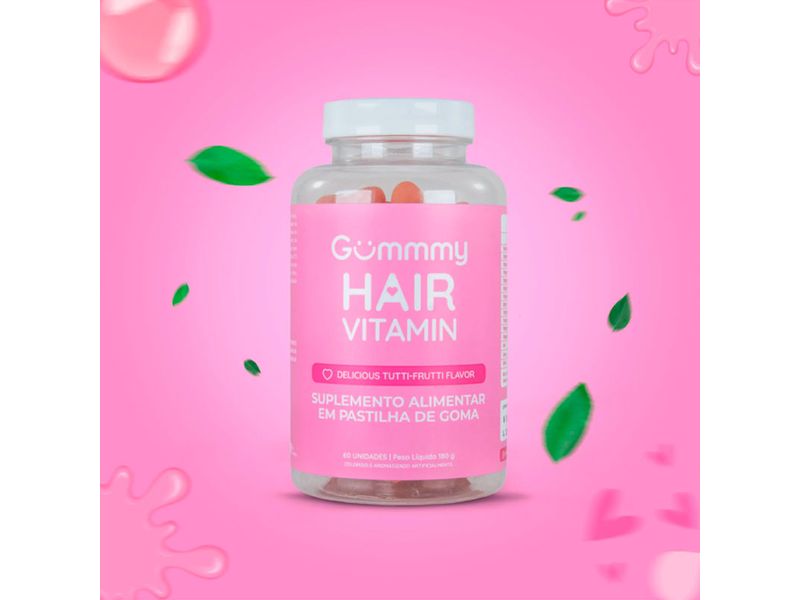 Suplemento-Alimentar-Gummy-Hair-Vitamin-Sabor-Tutti--Frutti-Flavor-60-Gomas