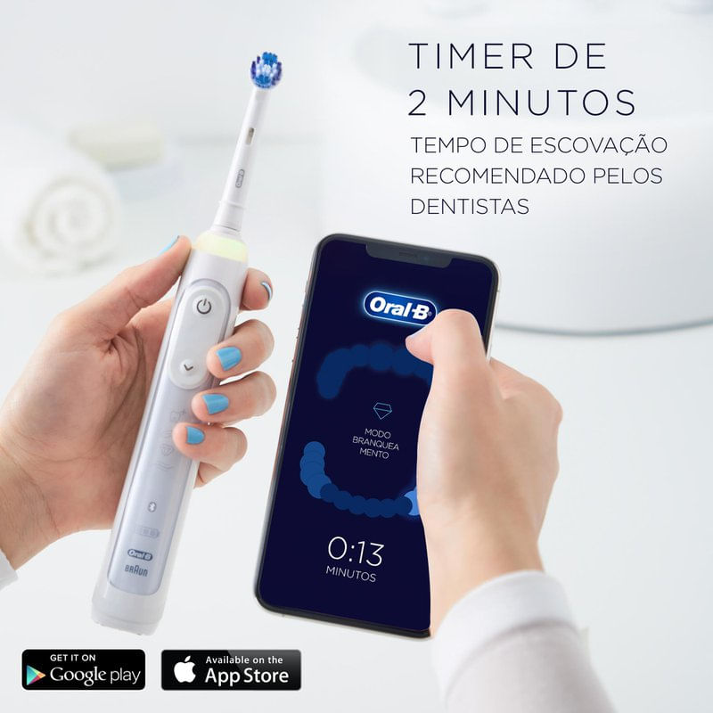 Escova Elétrica Recarregável Oral-B Genius 8000 Bivolt + 2 Refis