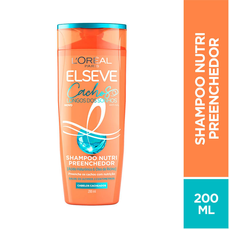 Shampoo Nutri Preenchedor L'Oréal Paris Elseve Cachos Longos dos