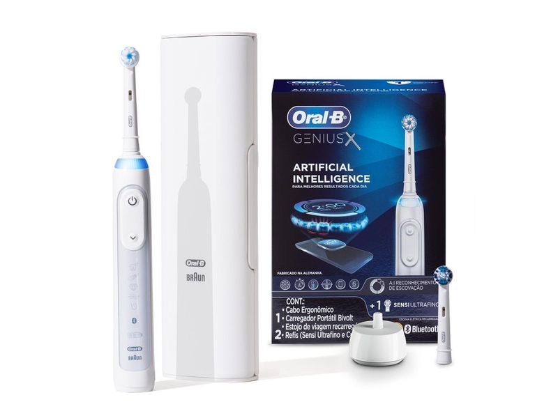 Escova-Eletrica-Recarregavel-Oral-B-Genius-X-Bivolt---2-Refis-Sensi-Ultrafino-e-CrossAction