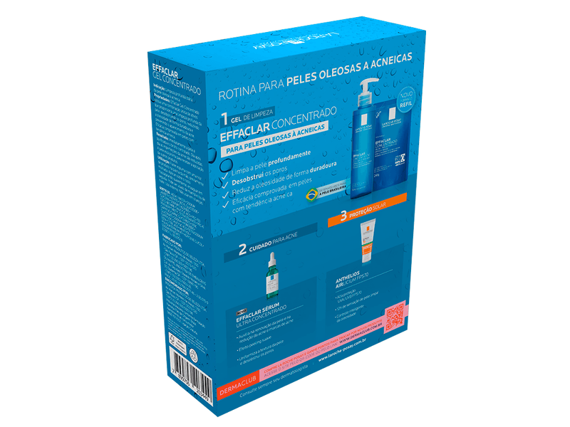 Kit-Gel-de-Limpeza-Profunda-La-Roche-Posay-Effaclar-Concentrado-300g---Refil-240g