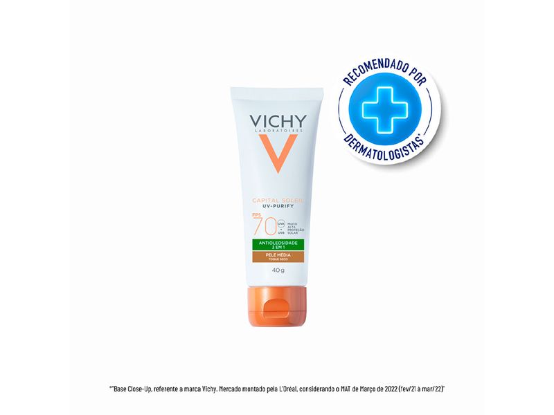 Protetor-Solar-Capital-Soleil-Vichy-UV-Purify-FPS70-Pele-Media-40g