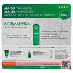 Kit-Sabonete-Dermatologico-em-Barra-Vichy-Normaderm-70g---Gel-de-Limpeza-Profunda-Normaderm-40g