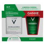 Kit-Sabonete-Dermatologico-em-Barra-Vichy-Normaderm-70g---Gel-de-Limpeza-Profunda-Normaderm-40g