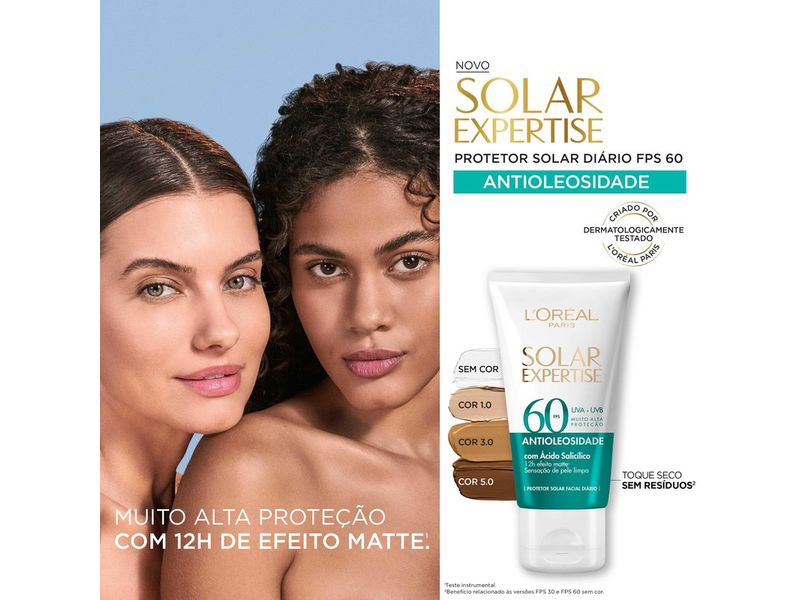 Protetor-Solar-Facial-L-Oreal-Paris-Solar-Expertise-Antioleosidade-FPS60-Cor-Negra-40g