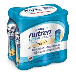 Kit Suplemento Alimentar Nutren Control Baunilha 6 Unidades de 200ml