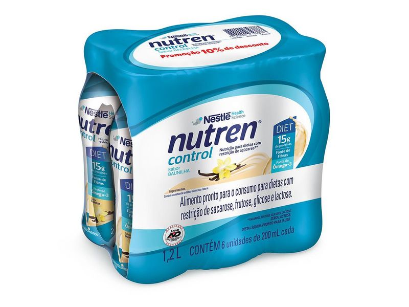Kit Suplemento Alimentar Nutren Control Baunilha 6 Unidades de 200ml