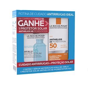 Kit Sérum Antirrugas Hyalu La Roche-Posay B5 15ml + Protetor Solar Anthelios AEe-Pigmentation sem Cor 40g