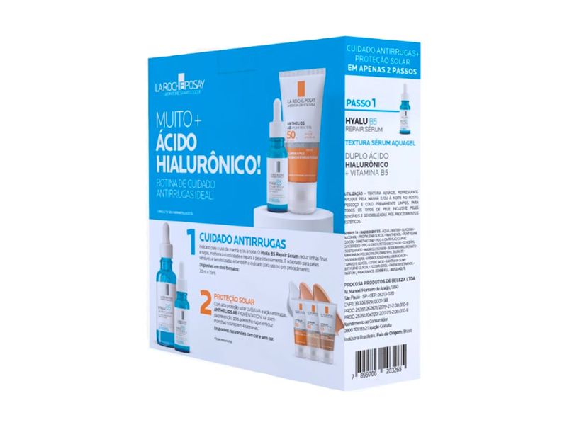 Kit-Serum-Antirrugas-Hyalu-La-Roche-Posay-B5-15ml---Protetor-Solar-Anthelios-AEe-Pigmentation-sem-Cor-40g