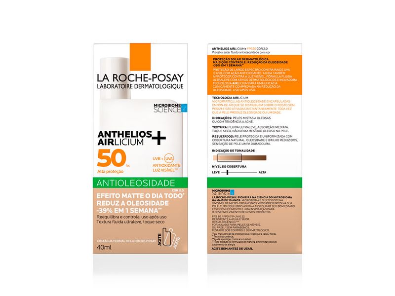 Protetor-Solar-Facial-La-Roche-Posay-Anthelios-Airlicium-Fluido-Antioleosidade-FPS50-Cor-2.0-40ml