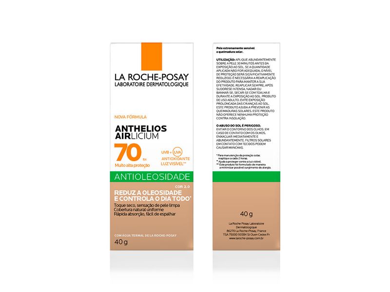 Protetor-Solar-Facial-La-Roche-Posay-Anthelios-Airlicium-FPS70-Cor-2.0-40g