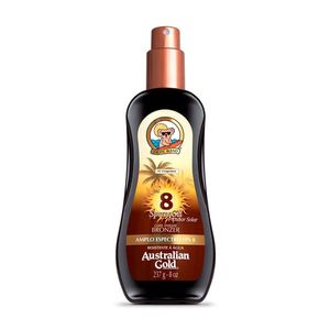Protetor Solar Corporal Australian Gold Bronzer Gel FPS8 Spray 237ml