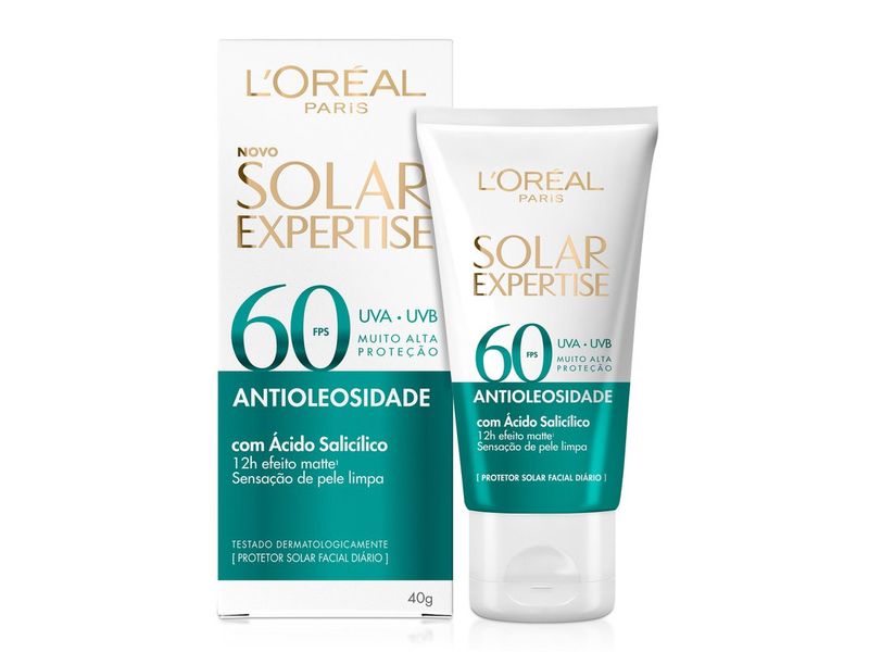 Protetor Solar Facial L'Oréal Paris Solar Expertise Antioleosidade FPS60 40g