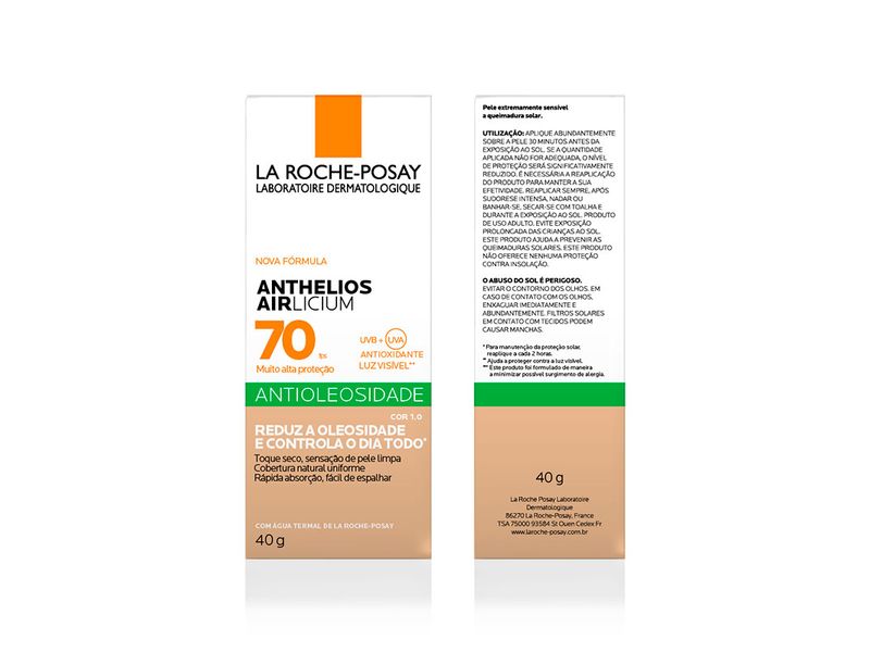 Protetor-Solar-Facial-La-Roche-Posay-Anthelios-Airlicium-FPS70-Cor-1.0-40g