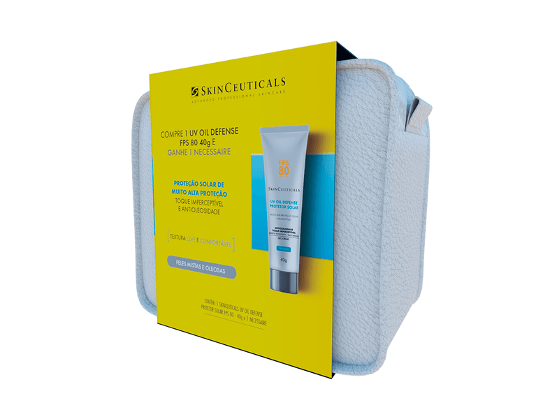 Kit-Protetor-Solar-Facial-Skinceuticals-UV-Oil-Defense-FPS80-40g---Necessaire