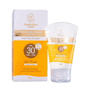 Protetor Solar Facial Australian Gold Antipoluição FPS30 50g