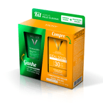 kit-Protetor-Solar-Facial-Vichy-Ideal-Soleil-Antibrilho-FPS30-Toque-Seco-40g---Gel-de-Limpeza-Normaderm-60g