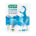 Fio-Dental-com-Haste-Flosser-G.U.M.-Multiple-Action-40-Unidades