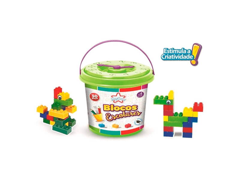 Brinquedo-Para-Montar-Balde-Blocos-Escolares-30-Pecas