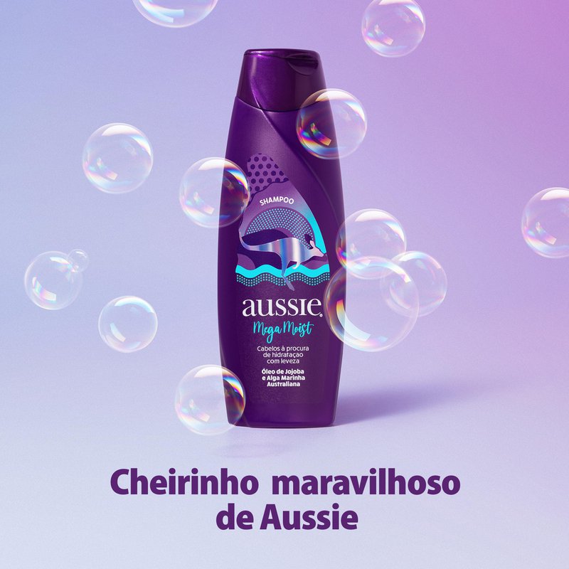 Kit Aussie Mega Moist Super Hidratação Shampoo 360ml e