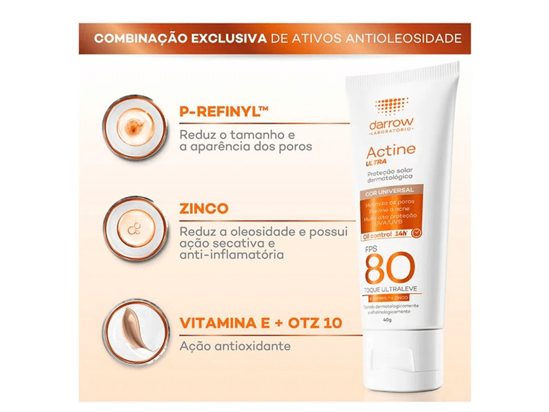 Protetor-Solar-Facial-Darrow-Actine-Ultra-FPS80-Cor-Universal-40g