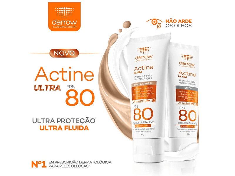 Protetor-Solar-Facial-Darrow-Actine-Ultra-FPS80-Cor-Universal-40g