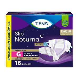 Fralda Geriátrica Tena Slip Noturna G Embalagem Econômica 16 Unidades