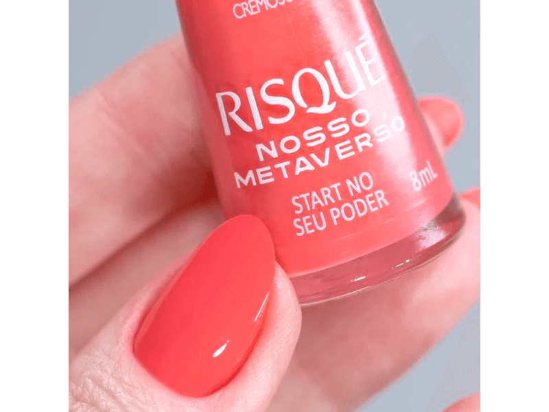 Esmalte-Risque-Cremoso-Nosso-Metaverso-Coral-Start-No-Seu-Poder-8ml