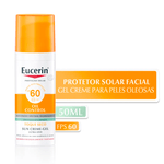 Kit-Protetor-Solar-Facial-Eucerin-Sun-Oil-Control-FPS60-50ml---Gel-de-Limpeza-Facial-Eucerin-DermoPure-Oil-Control-75ml