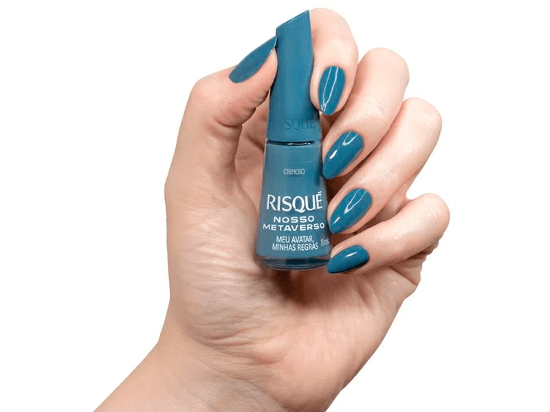 Esmalte-Risque-Cremoso-Nosso-Metaverso-Azul-Meu-Avatar-Minhas-Regras-8ml