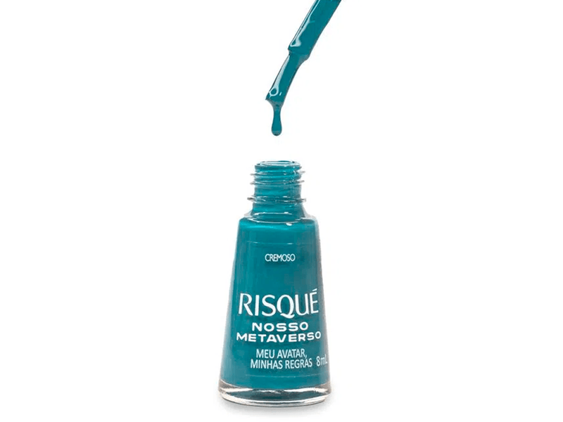 Esmalte-Risque-Cremoso-Nosso-Metaverso-Azul-Meu-Avatar-Minhas-Regras-8ml