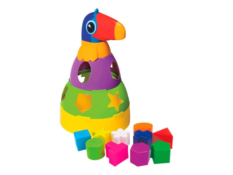 Brinquedo-Educativo-Para-Bebe-Merco-Toys-Tucano-Didatico-com-Blocos