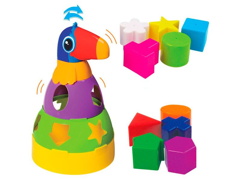 Brinquedo-Educativo-Para-Bebe-Merco-Toys-Tucano-Didatico-com-Blocos