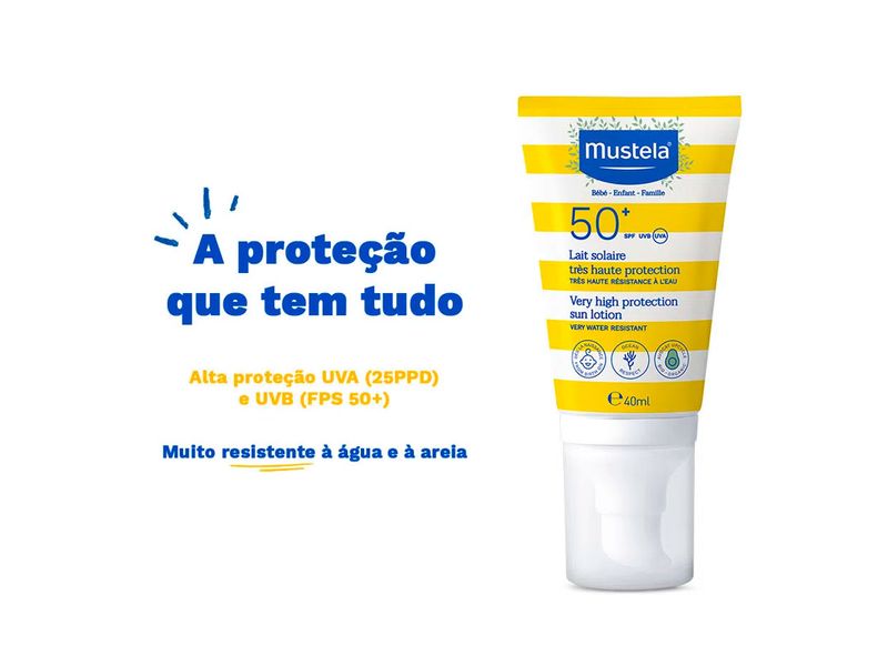 Protetor-Solar-Para-Rosto-e-Corpo-Mustela-FPS50--40ml