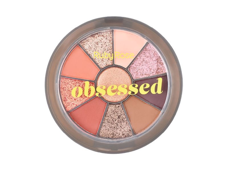 Paleta de Sombras e Iluminador Ruby Rose Highlight Obsessed HB-1075/7