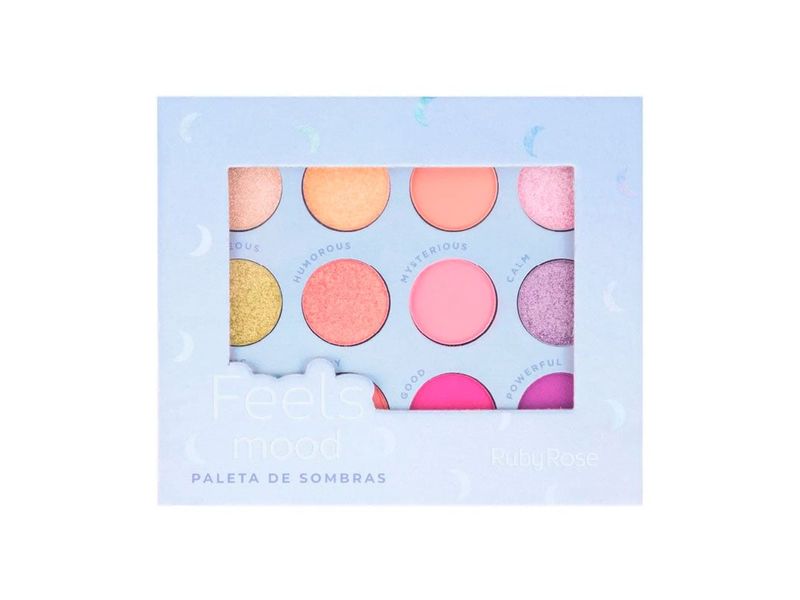 Paleta de Sombras Ruby Rose Feels Mood 12 Cores