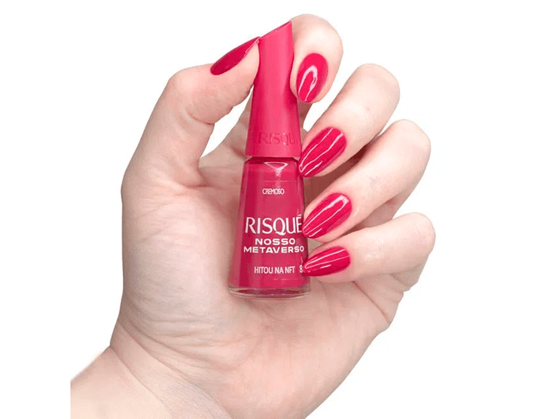 Esmalte-Risque-Cremoso-Nosso-Metaverso-Rosa-Hitou-Na-NFT-8ml
